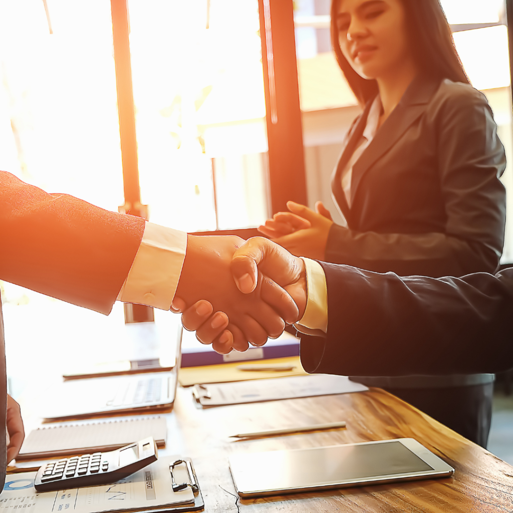 Handshake business women