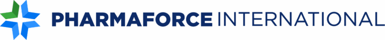 PharmaForce International blue and green logo